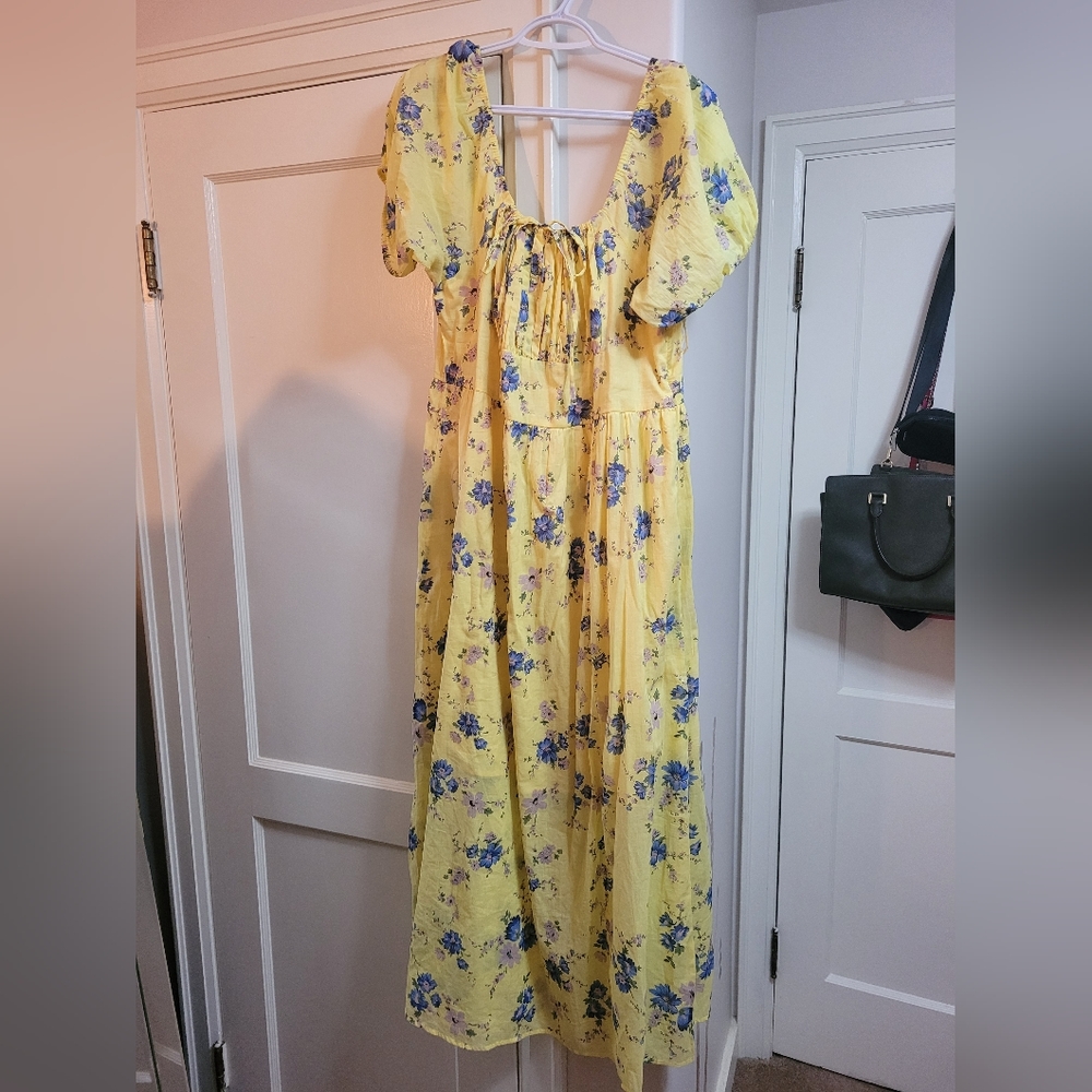 Yellow Flower Dress XL